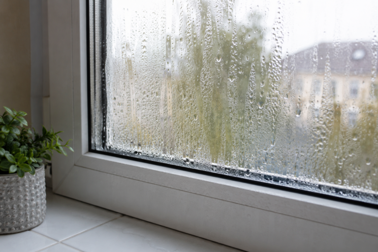 Condensation on window causing excess indoor humidity