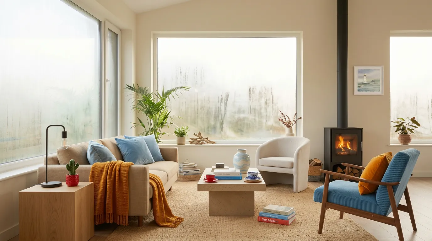 Condensation and mould signs around a window in a UK home